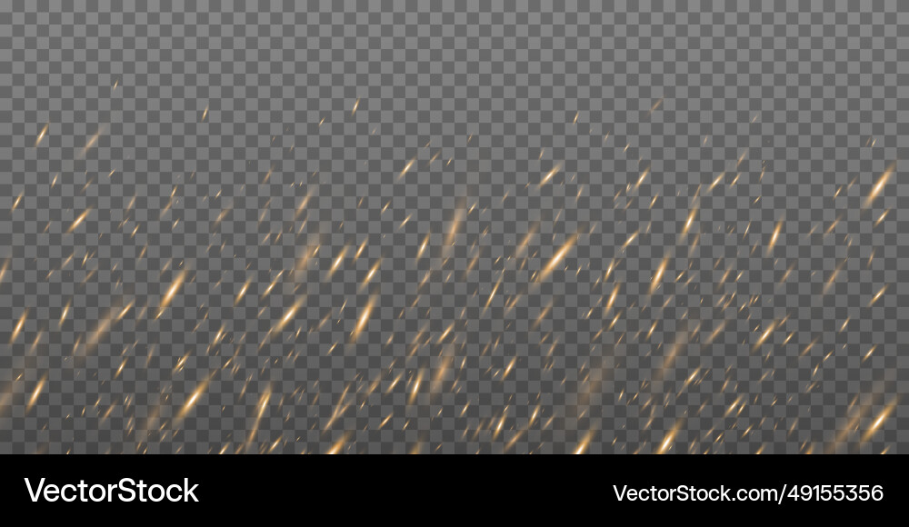 Flying fire particles isolated on transparent Vector Image