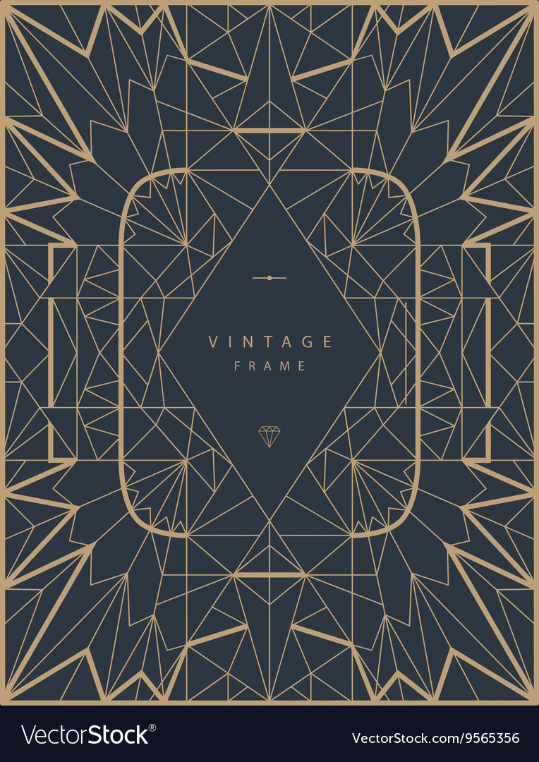 Geometric line frame Royalty Free Vector Image