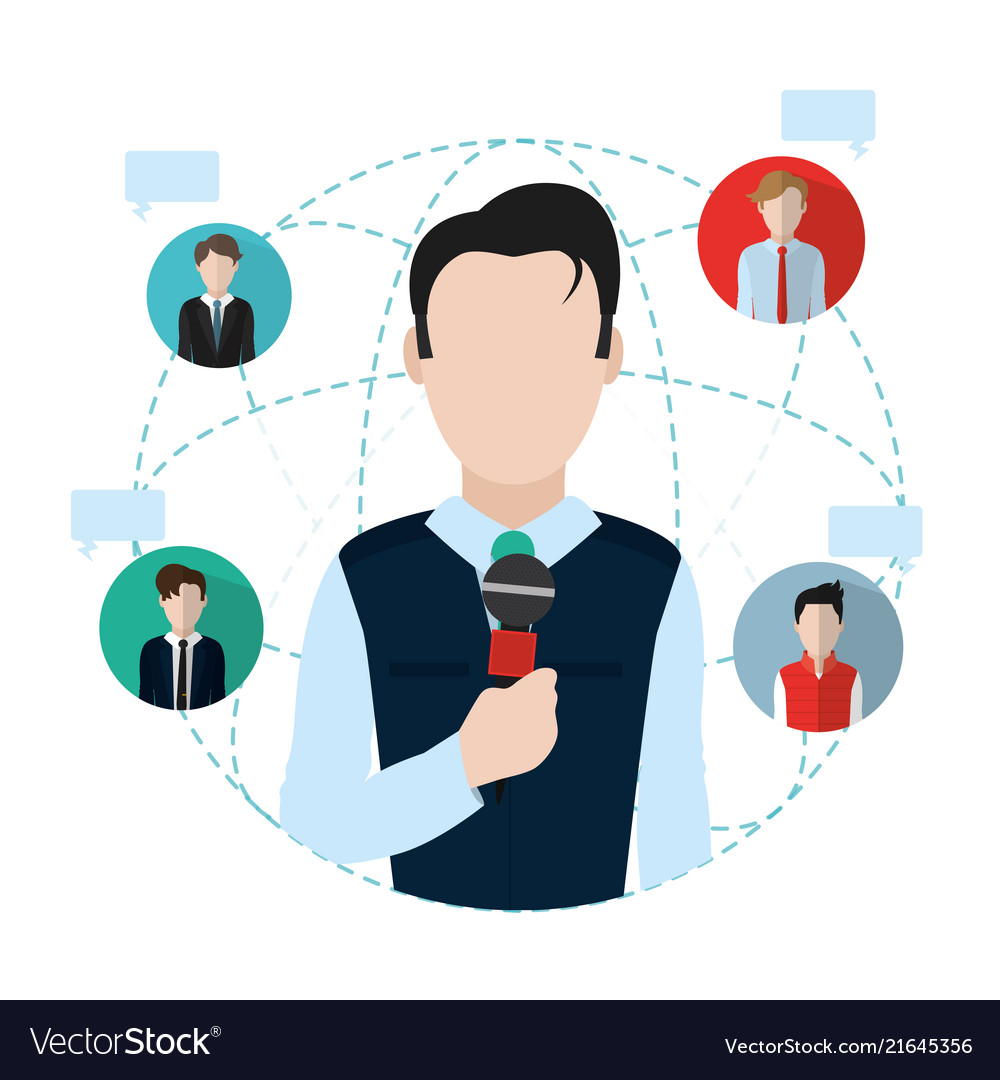 Journalism and journalist Royalty Free Vector Image