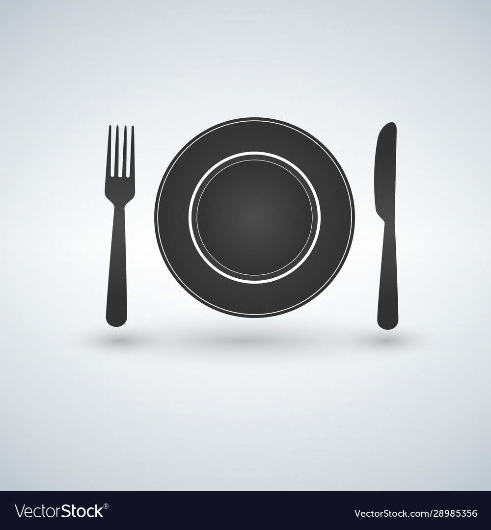 Place setting with plate knife and fork