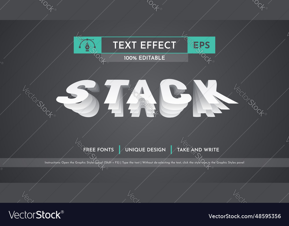 Poster paper - editable text effect font style