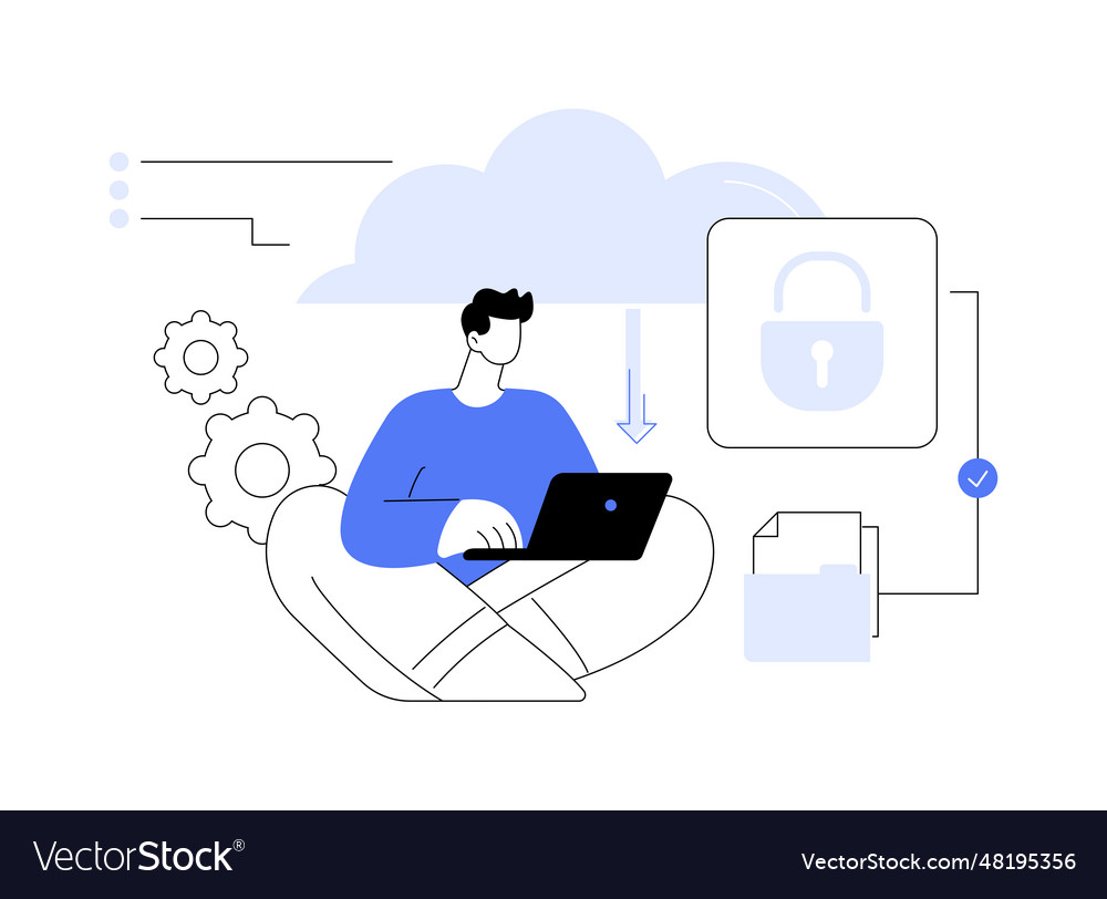 Secure boot abstract concept vector image Secure boot abstract concept