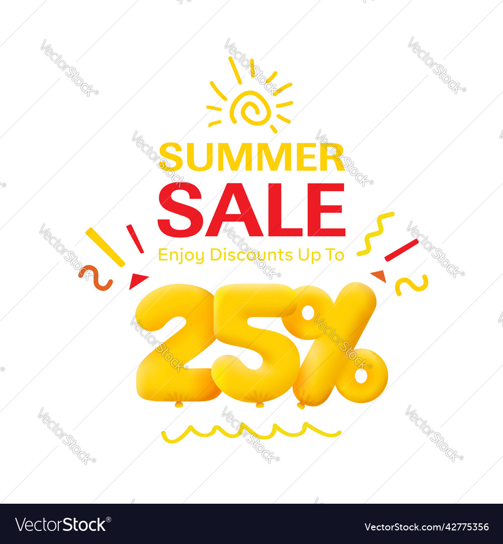 Special offer sale 25 discount 3d number yellow