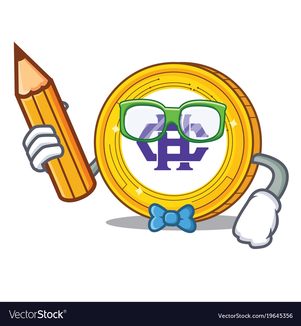 Student hshare coin character cartoon