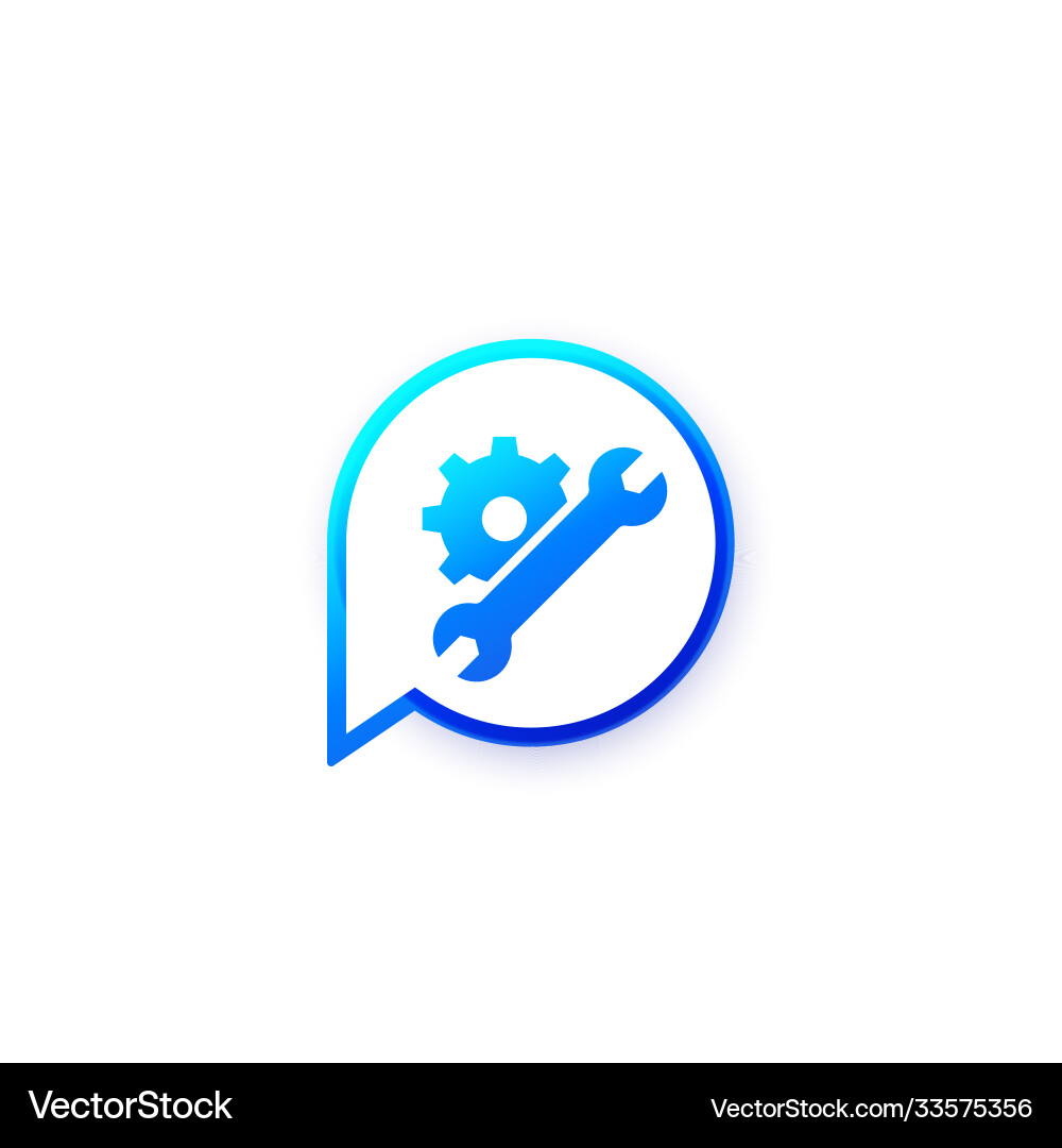 Support chat icon for web and apps Royalty Free Vector Image