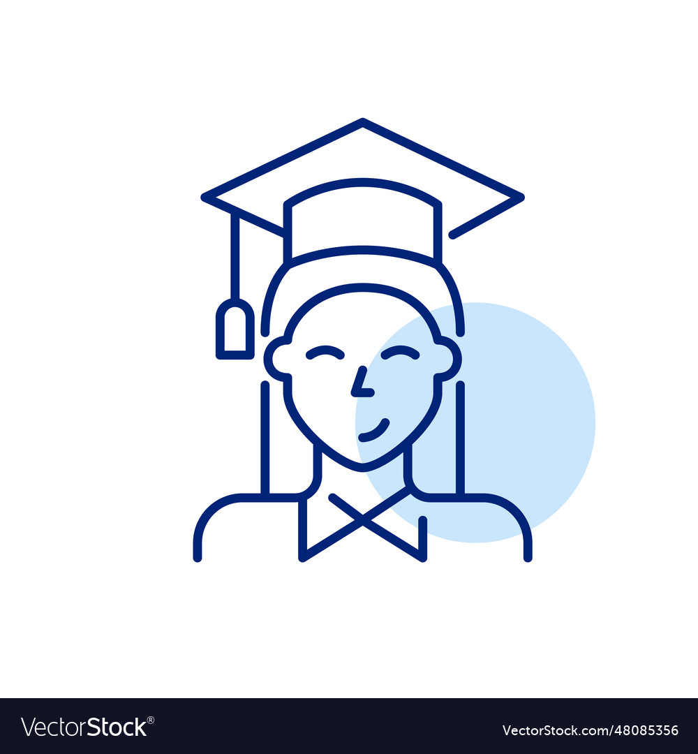 University graduate smiling young woman in shirt vector image University graduate smiling young woman in shirt