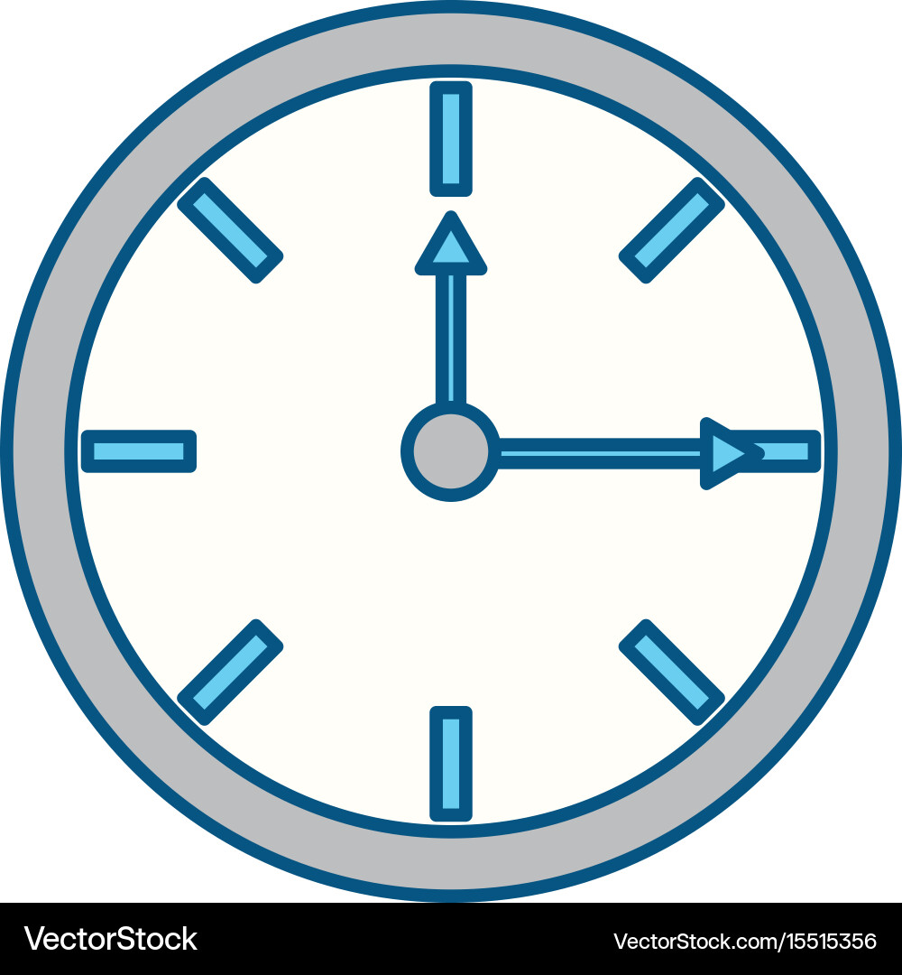 Wall clock isolated Royalty Free Vector Image - VectorStock