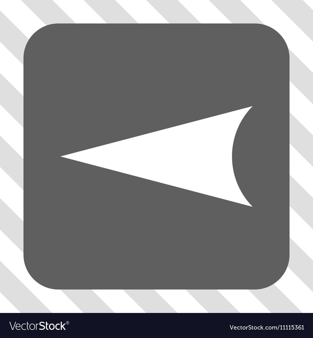 Arrowhead left rounded square button
