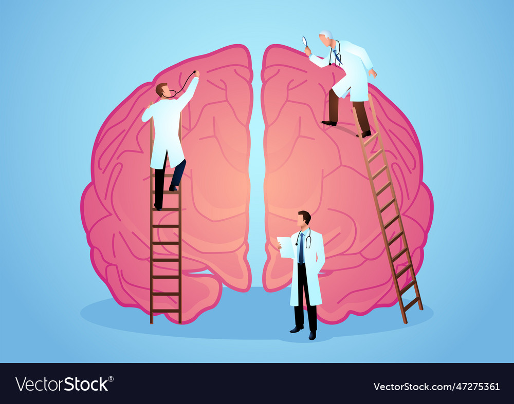 Businessman silhouette charging brain full Vector Image