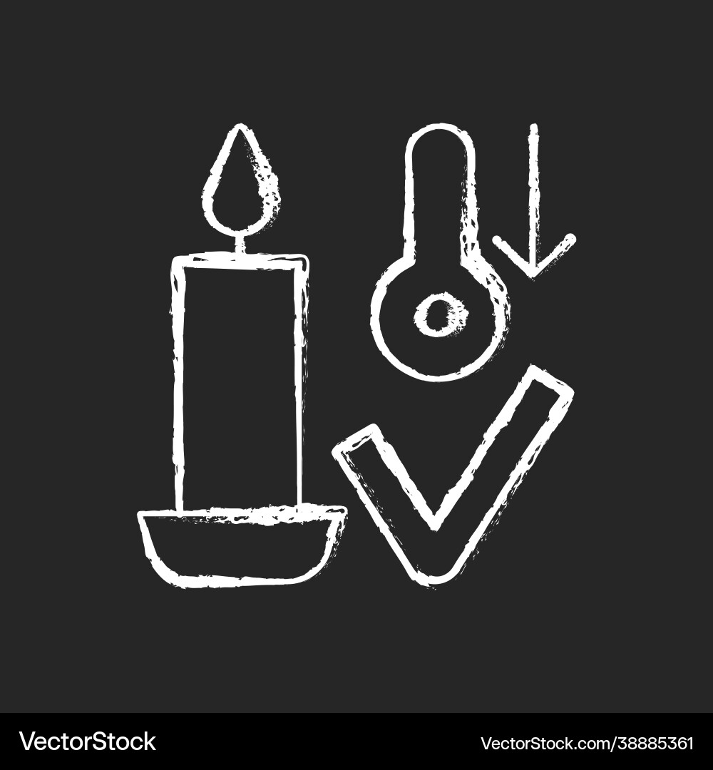 Candles storage at room temperature chalk white Vector Image