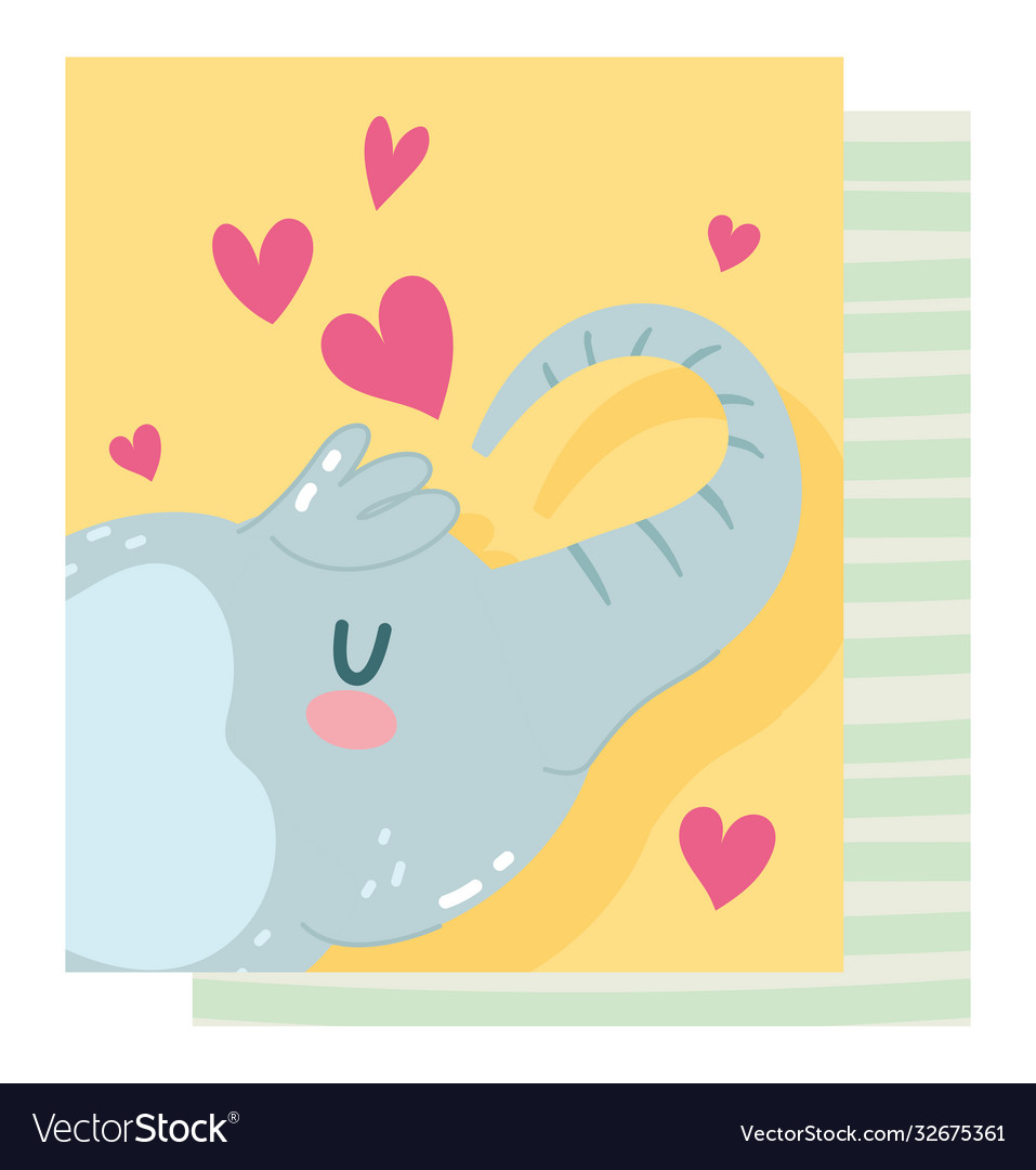 Cute cartoon animal adorable wild character little