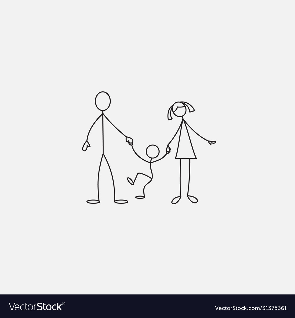 Premium Vector  Stick figure man, isolated, vector