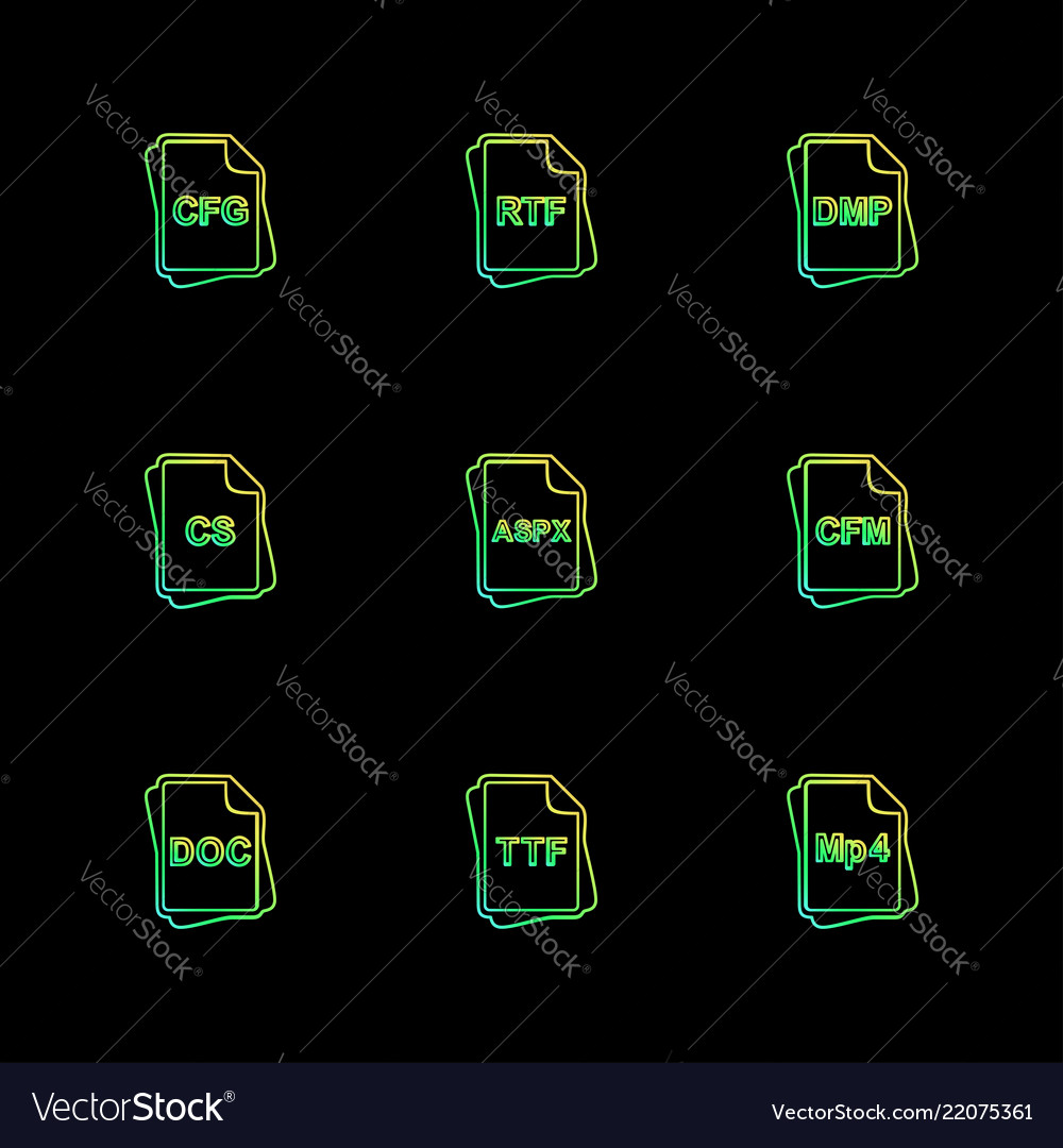 File type files documents eps icons set