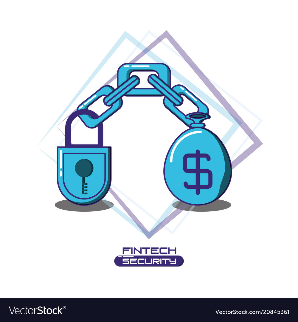 Finanztechnologie-Sicherheitssymbole vector image Finanztechnologie-Sicherheitssymbole