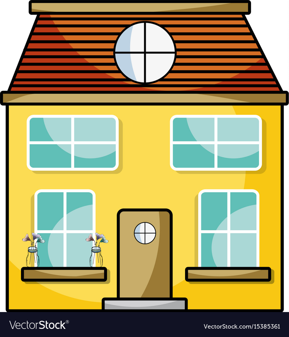 House with two floor to have a good home Vector Image