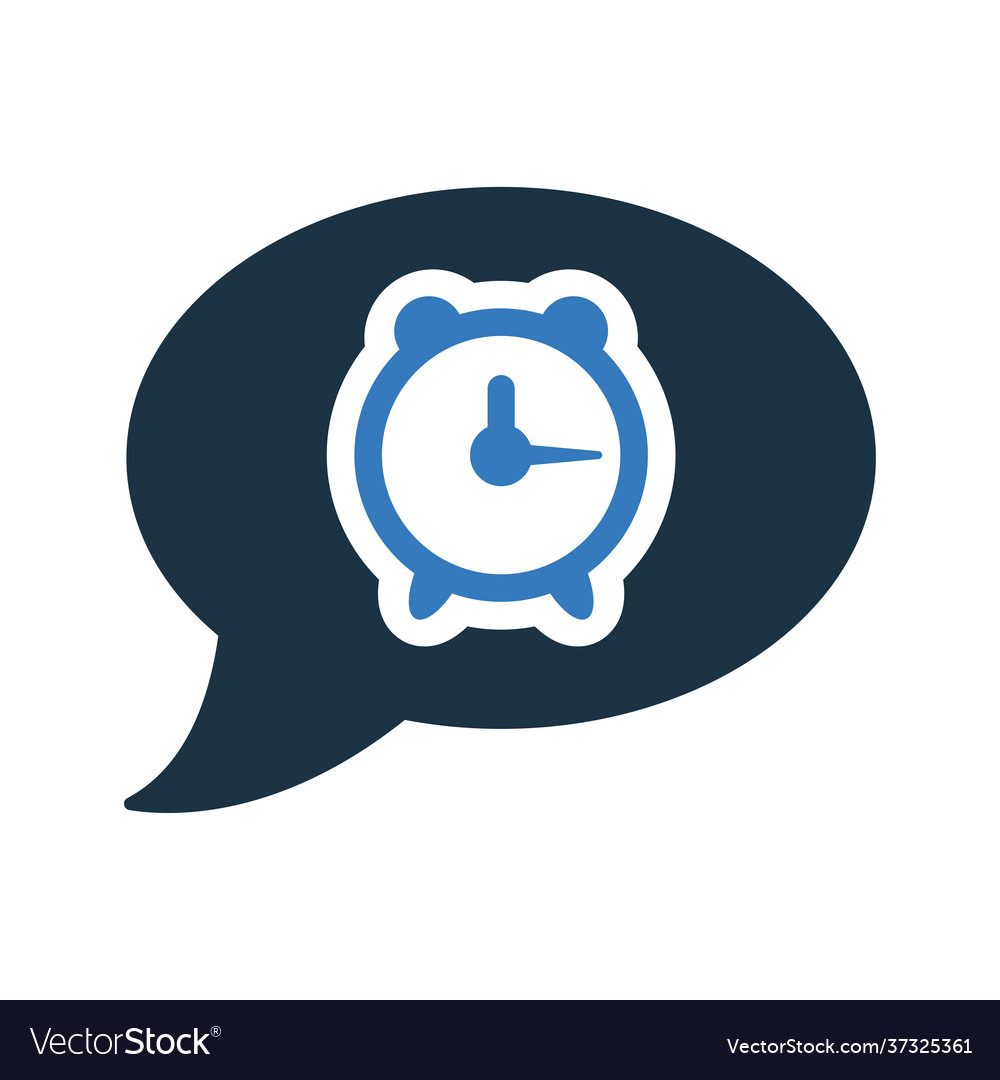 Message clock communication time service icon