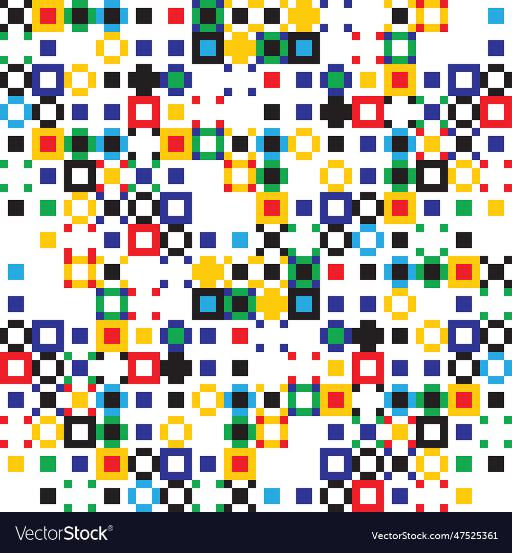 Multicolor pixel glitch effect textured pattern vector image Multicolor pixel glitch effect textured pattern