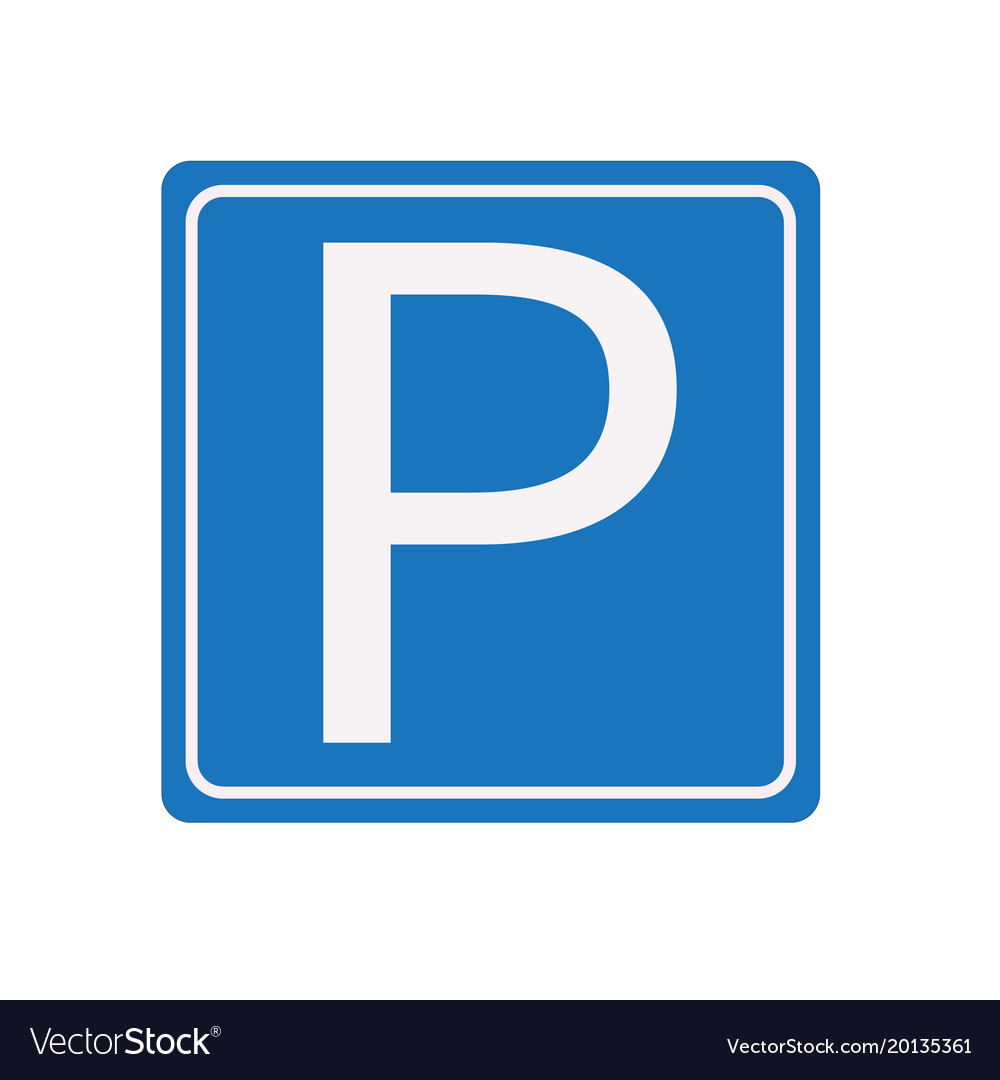 Download Parking sign white background parking sign Vector Image