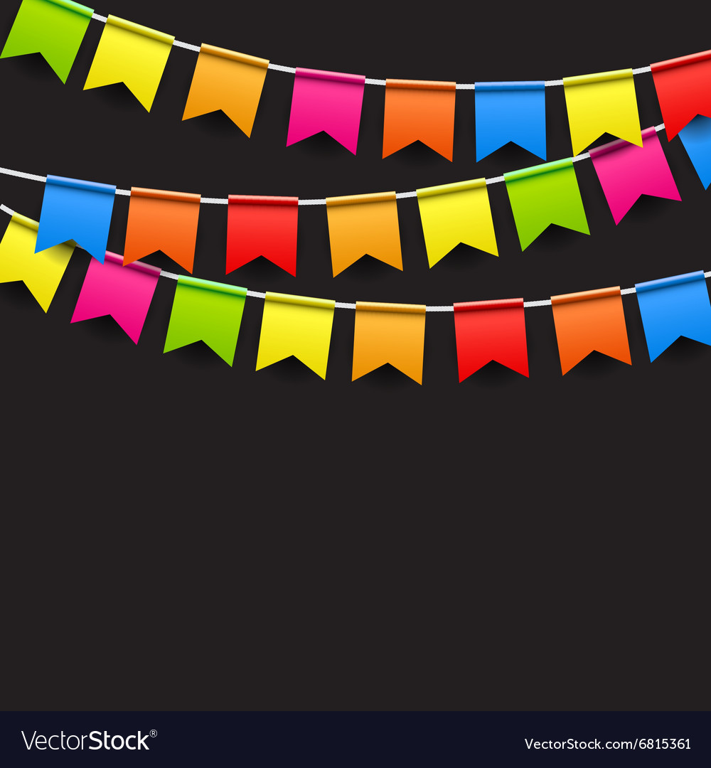 Party background with flags