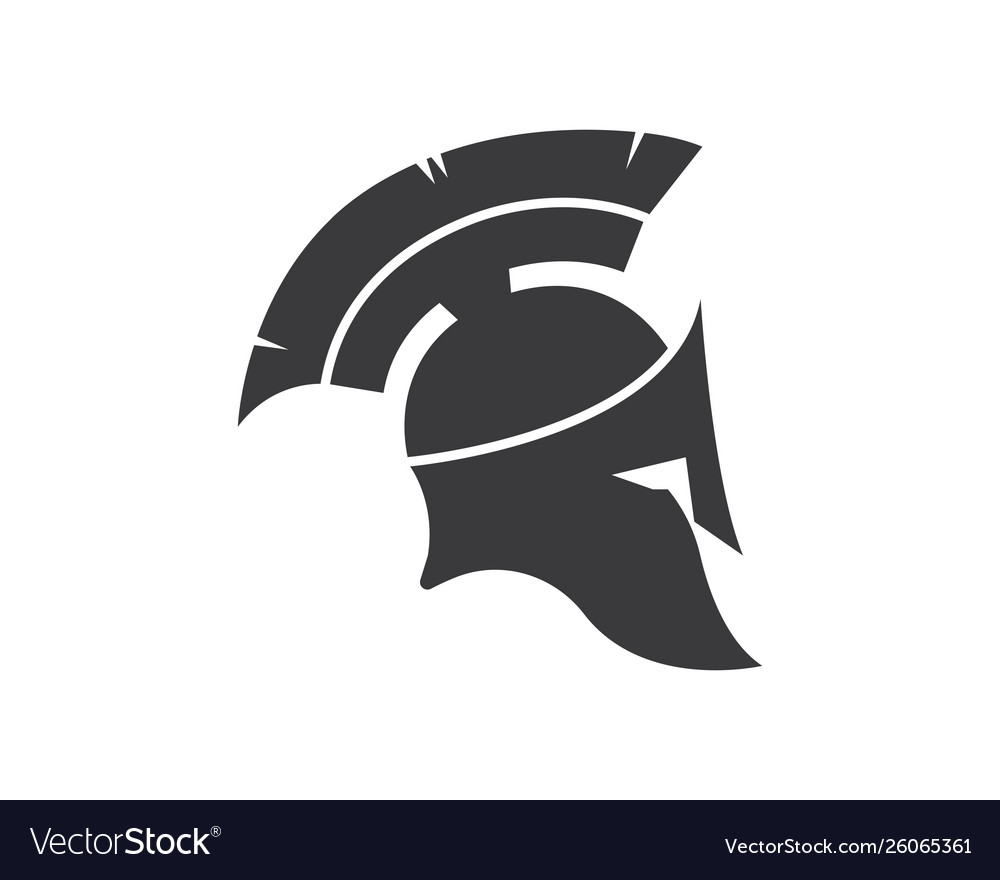 Spartan helmet logo icon design