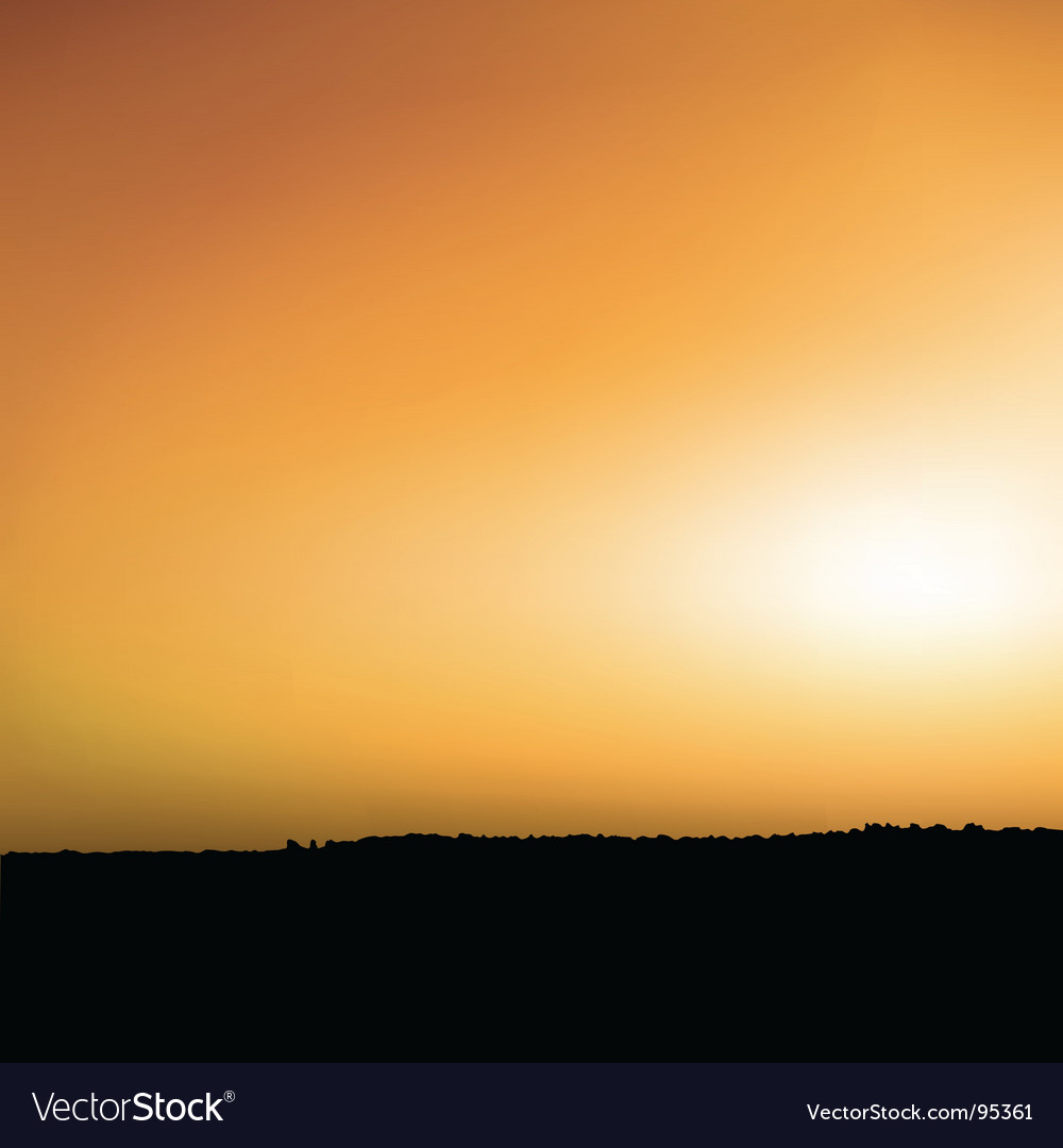 Sunset Royalty Free Vector Image - VectorStock