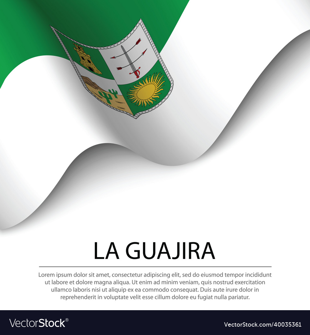 Waving flag of la guajira ist eine Region Kolumbien