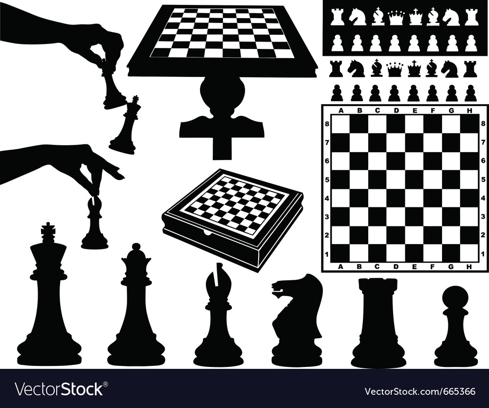 Chess pieces Royalty Free Vector Image - VectorStock