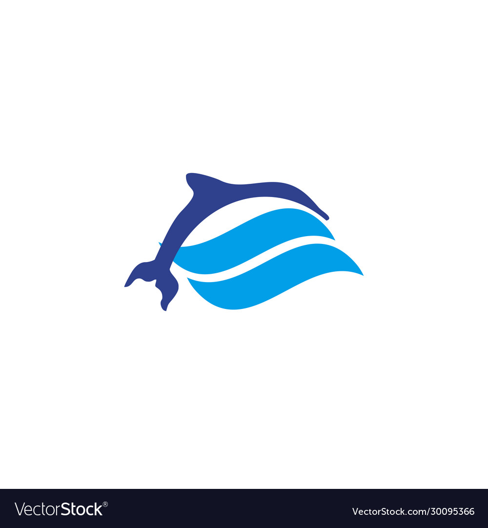 Dolphin logo design template