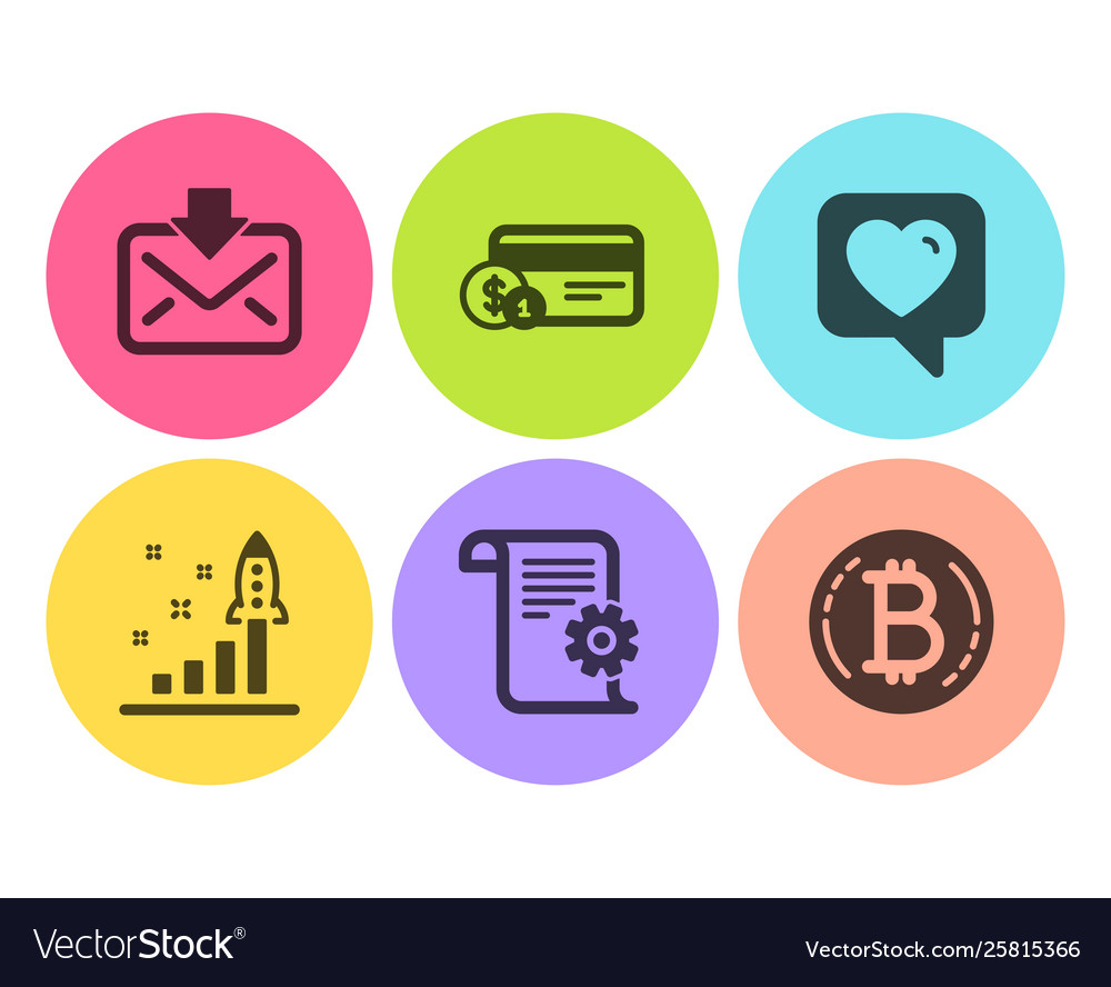Heart incoming mail and technical documentation vector image Heart incoming mail and technical documentation