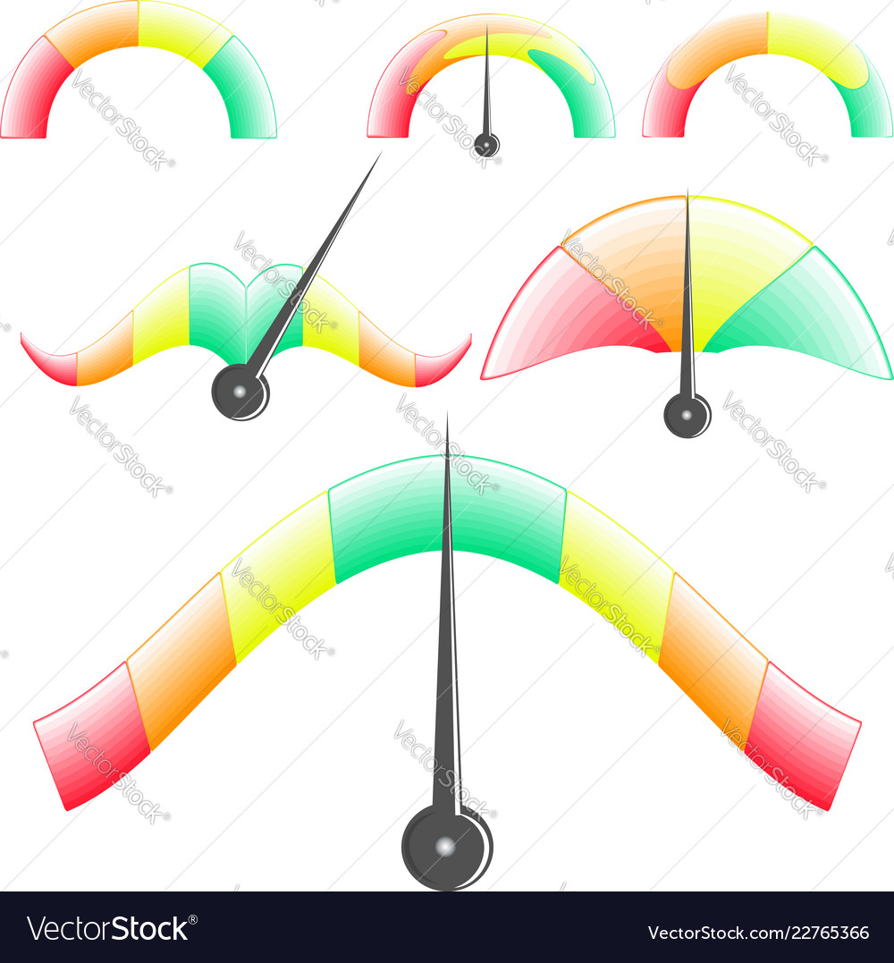 Linear and unusual performance indicators vector image Linear and unusual performance indicators