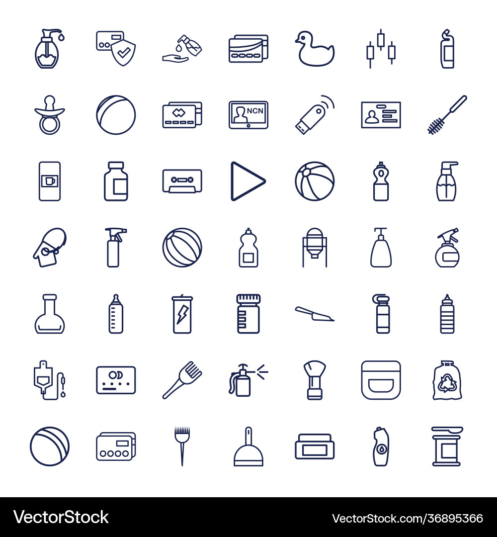 Plastic icons Royalty Free Vector Image - VectorStock