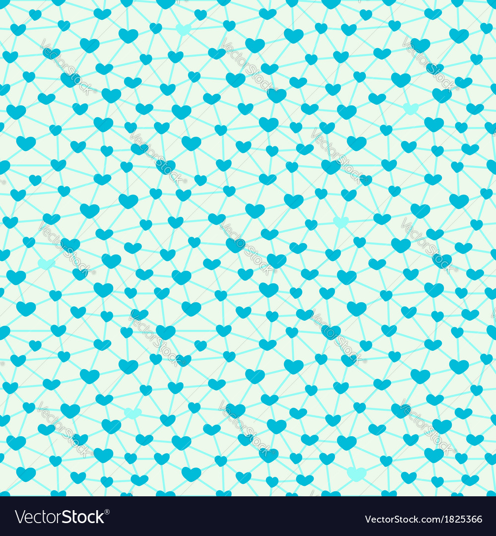 Seamless pattern with hearts linked together