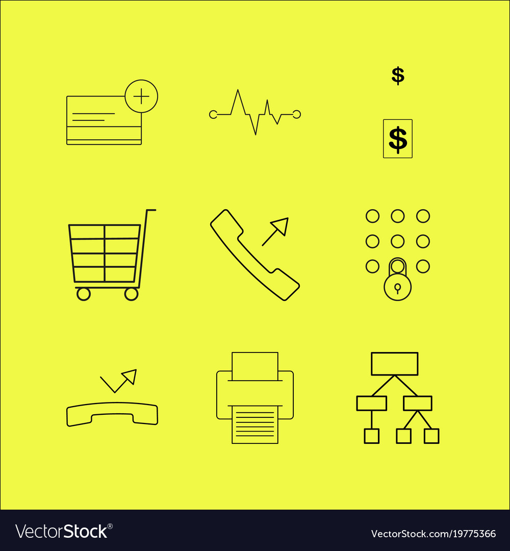 Web linear icon set simple outline icons