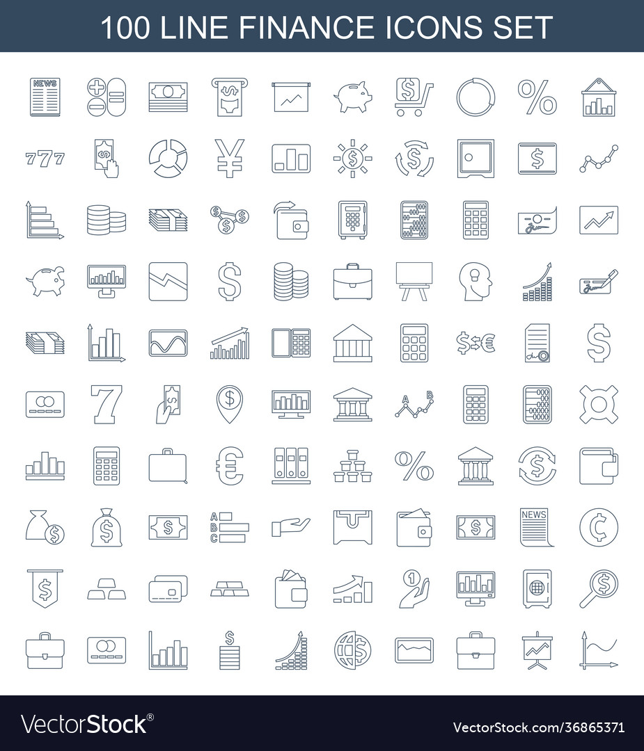 100 finance icons