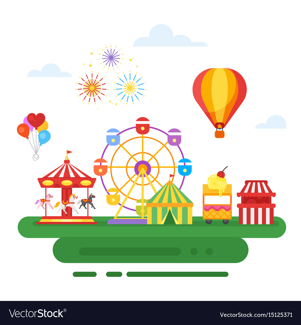 Amusement park for kids Royalty Free Vector Image