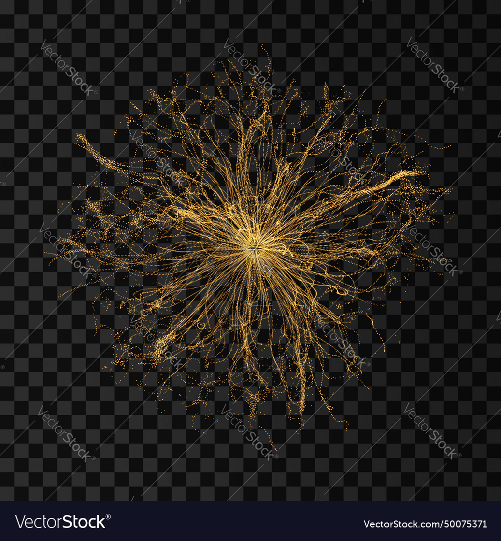 Array with dynamic particles 3d futuristic vector image Array with dynamic particles 3d futuristic