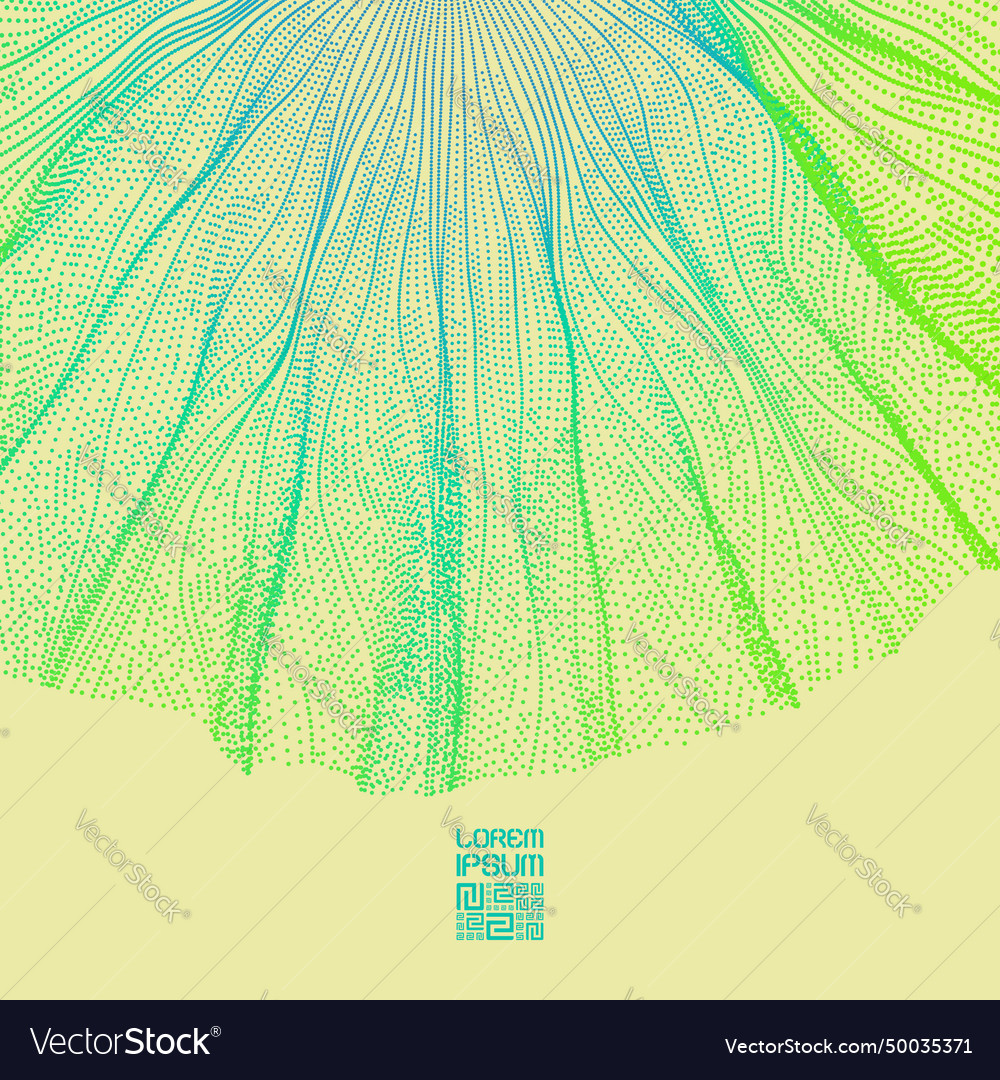Array with dynamic particles 3d technology style vector image Array with dynamic particles 3d technology style