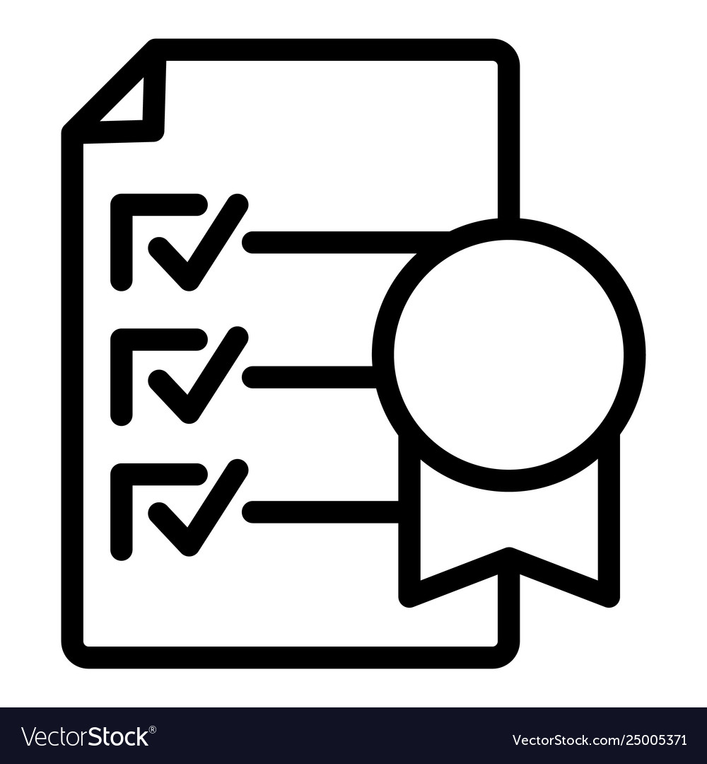 Certificate line icon document