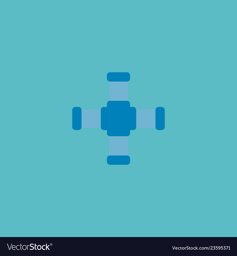 Crossed pipeline icon flat element vector image Crossed pipeline icon flat element