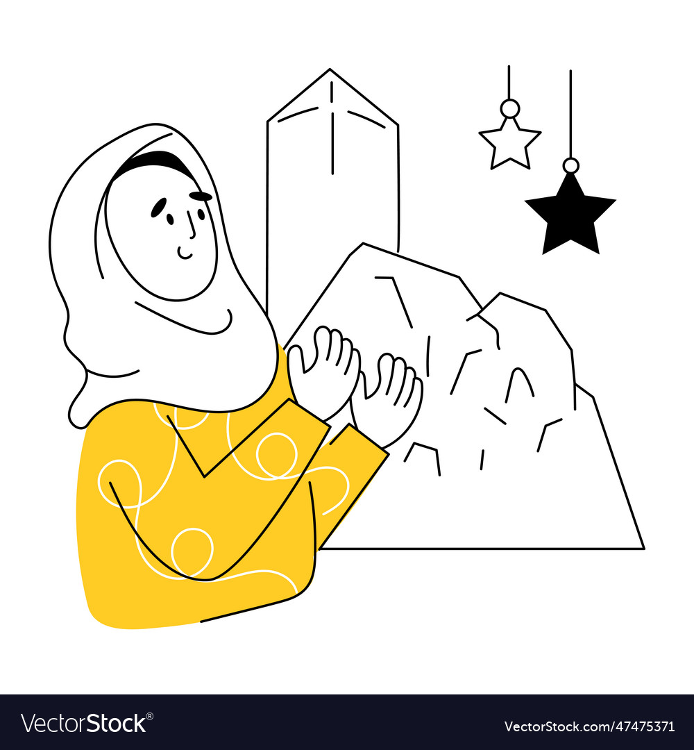 Female praying Royalty Free Vector Image - VectorStock