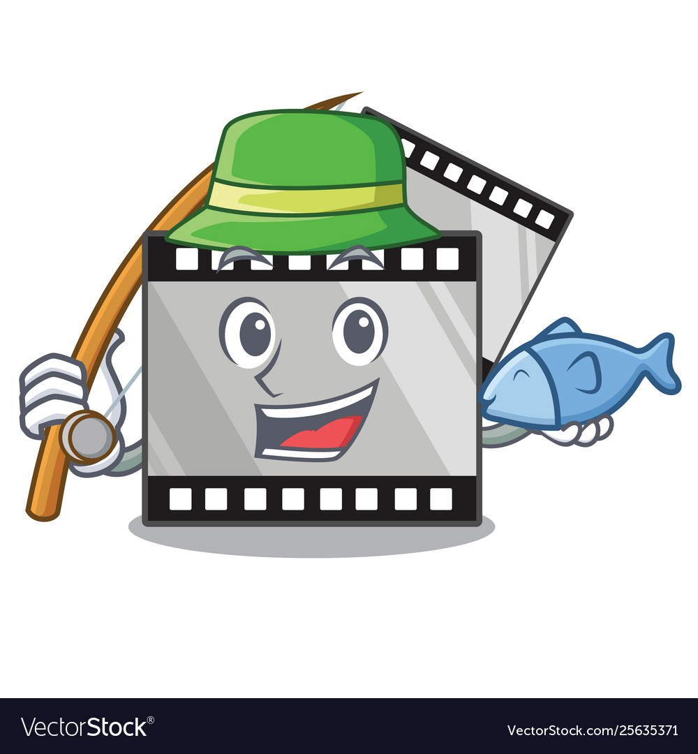 Fishing stripe movie toys in cartoon shape Vector Image Fishing stripe movie toys in cartoon shape Vector Image