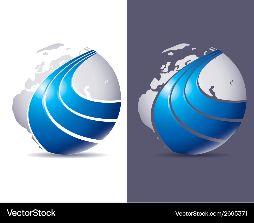 Globe blue Royalty Free Vector Image - VectorStock