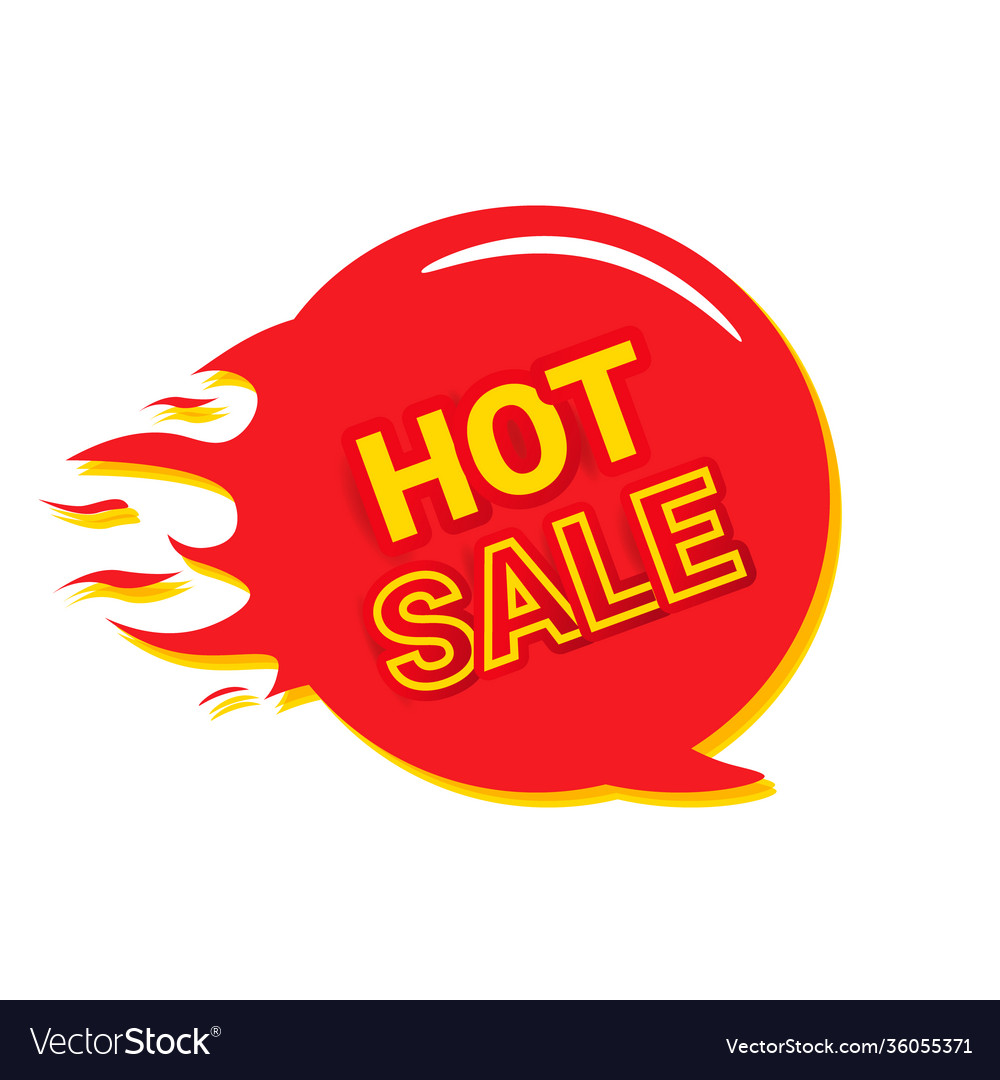 Hot sale the fire is flaming with a red sign Vector Image