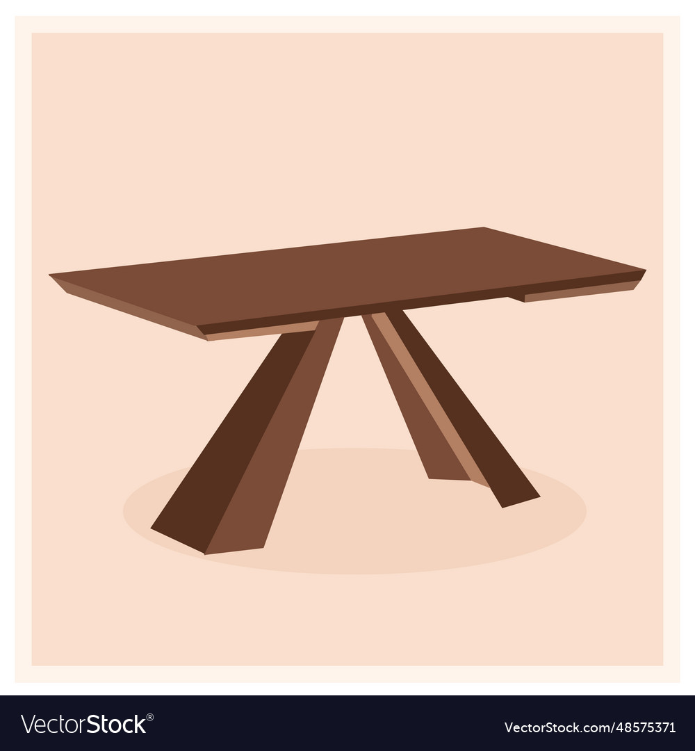 Image of brown wooden table Royalty Free Vector Image