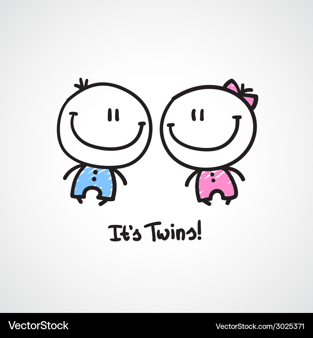 Its twins Royalty Free Vector Image - VectorStock