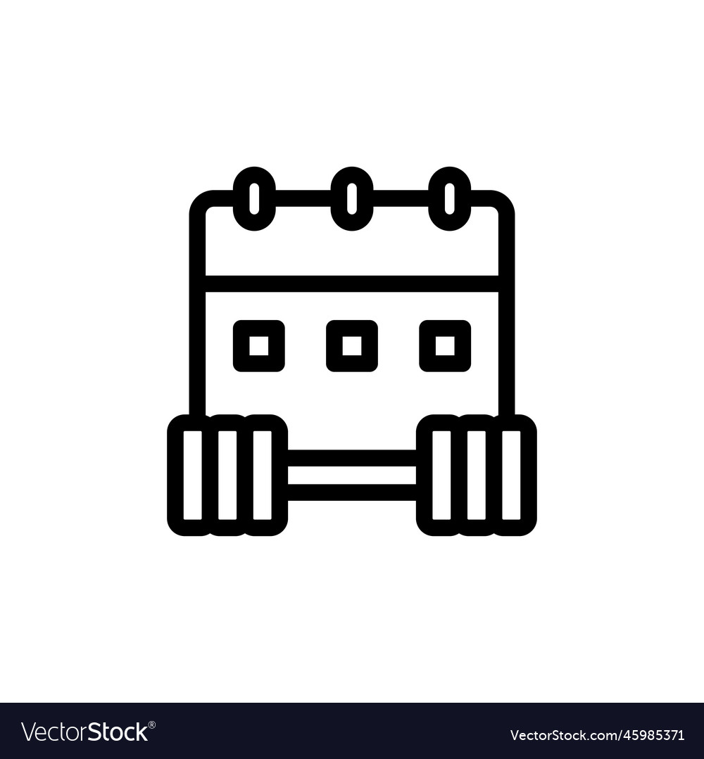 Training schedule outline icon health