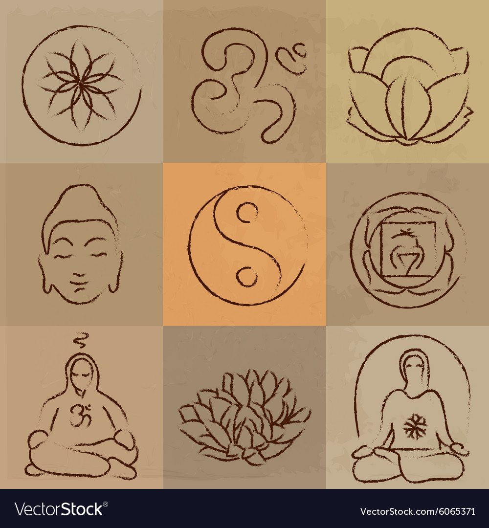 Yoga Set Royalty Free Vector Image - Vectorstock