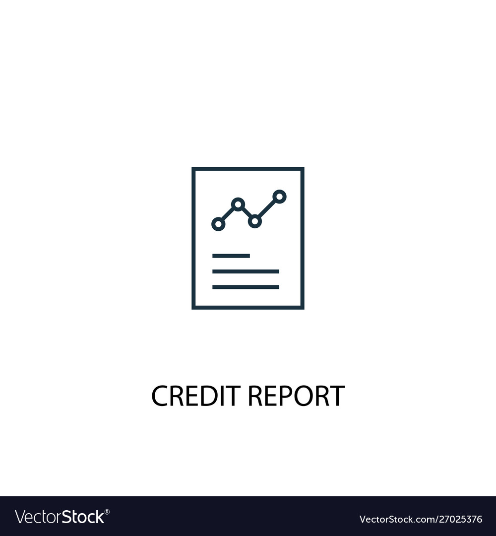 Credit report concept line icon simple element