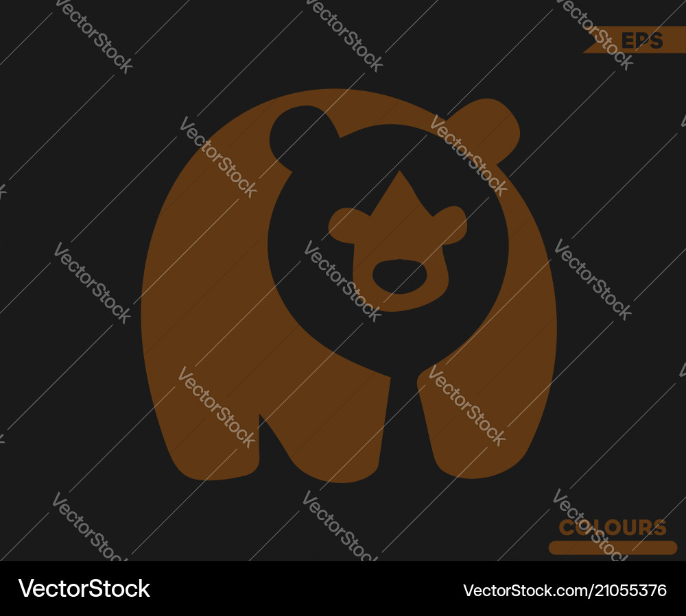 Cute brown bear Royalty Free Vector Image - VectorStock