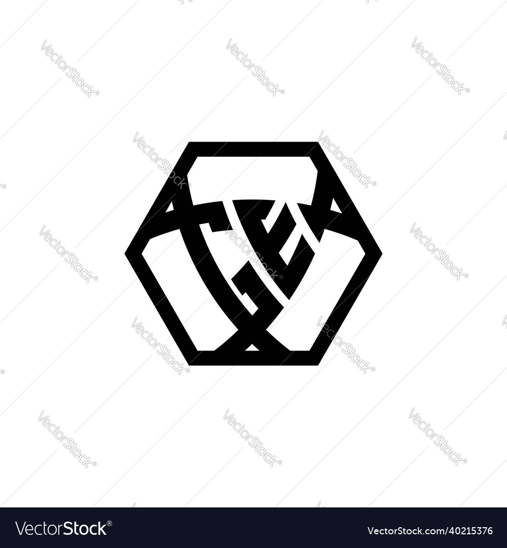 Ge logo monogram triangle shield hexagonal style